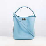 LEATHER HANDBAG ODEON MINI SKY BLUE