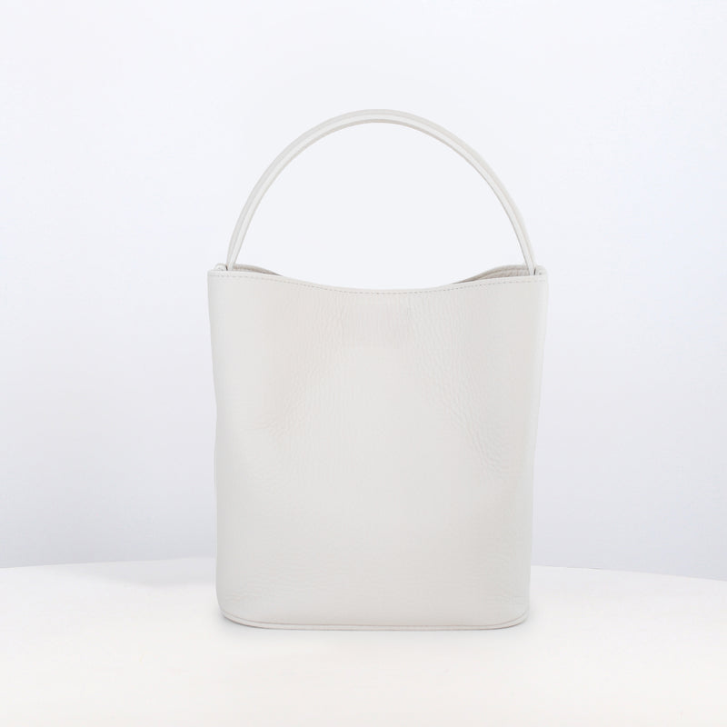 SAC SEAU EN CUIR ODÉON MINI CRAIE