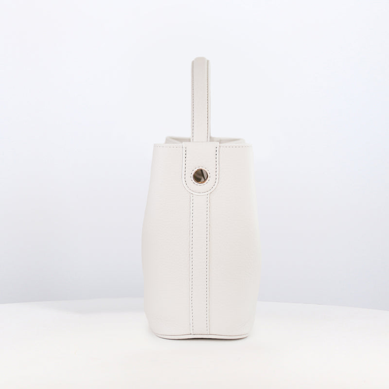 SAC SEAU EN CUIR ODÉON MINI CRAIE