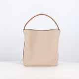 LEATHER HANDBAG ODEON MINI IVORY