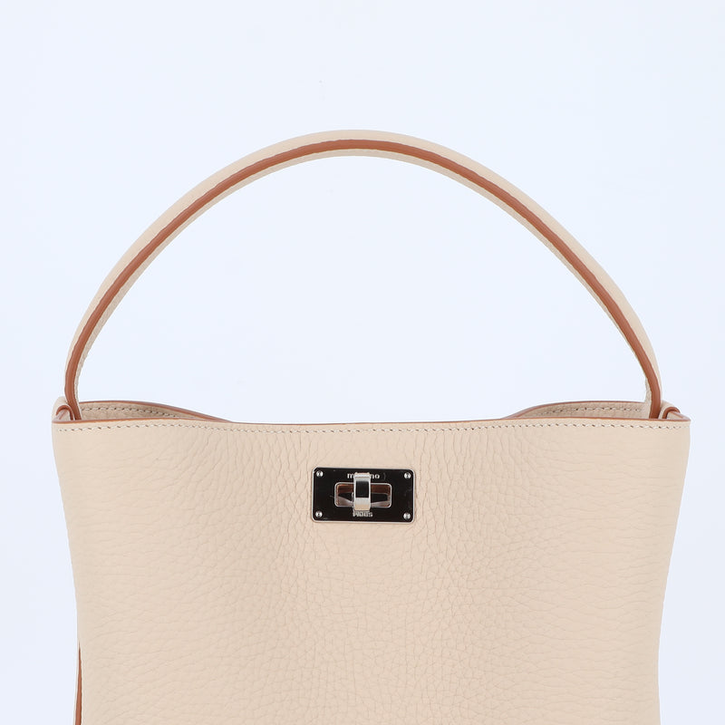 SAC SEAU EN CUIR ODEON MINI IVOIRE