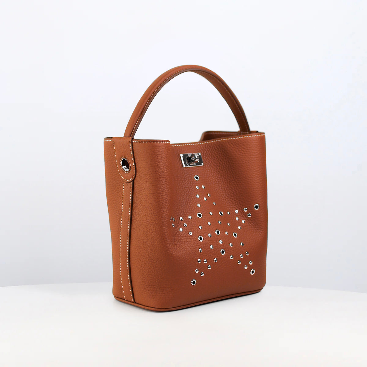 ODEON MINI GOLD LEDER-BUCKET-TASCHE HOPE