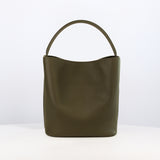 SAC SEAU EN CUIR ODÉON MINI KAKI