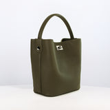 SAC SEAU EN CUIR ODÉON MINI KAKI