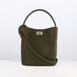SAC SEAU EN CUIR ODÉON MINI KAKI