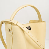 LEATHER BUCKET BAG ODEON MINI PASTEL YELLOW
