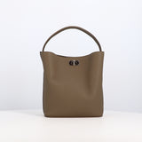 LEATHER HANDBAG ODEON MINI TAUPE