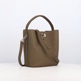 LEATHER HANDBAG ODEON MINI TAUPE