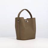 LEATHER HANDBAG ODEON MINI TAUPE