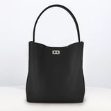 LEATHER HANDBAG ODEON PM BLACK