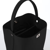 LEATHER BUCKET BAG ODEON PM BLACK