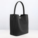 LEATHER BUCKET BAG ODEON PM BLACK