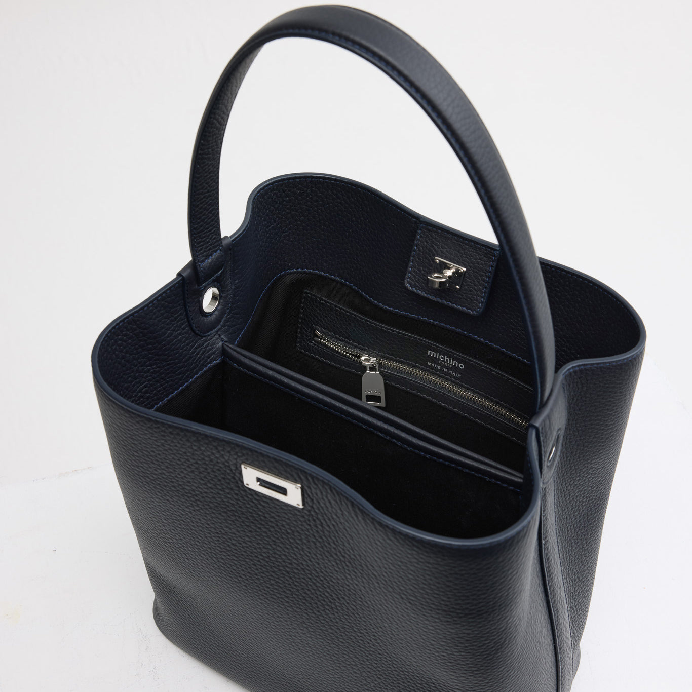 ODEON PM LEDER-BUCKET-BAG ECLIPSE