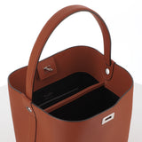 LEATHER BUCKET BAG ODEON PM GOLD