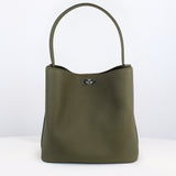 LEATHER BUCKET BAG ODEON PM KHAKI