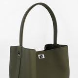 LEATHER BUCKET BAG ODEON PM KHAKI