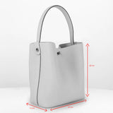 LEATHER BUCKET BAG ODEON PM GOLD