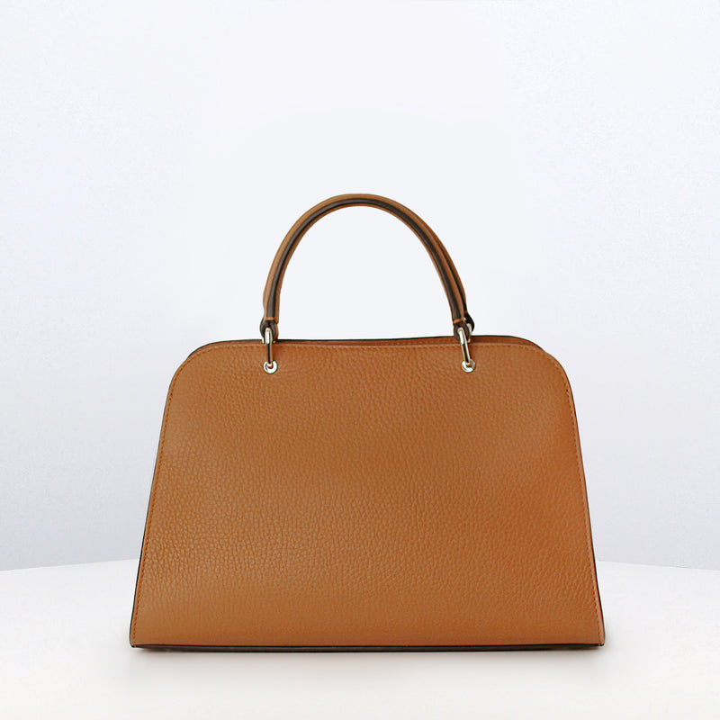 LEATHER HANDBAG OPERA MINI CAMEL