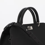 LEATHER HANDBAG OPERA PM BLACK