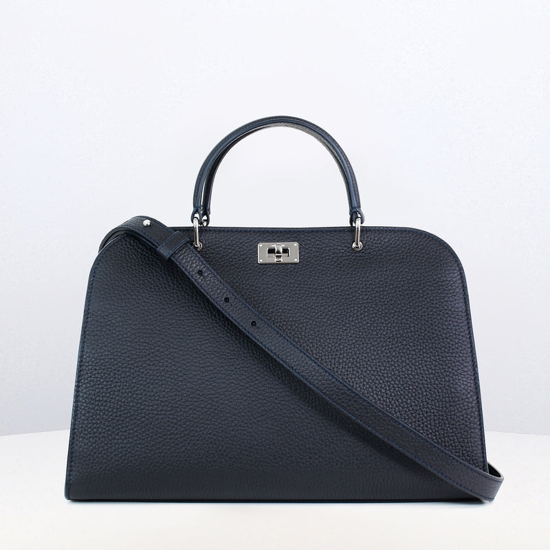 LEATHER HANDBAG OPERA PM ECLIPSE