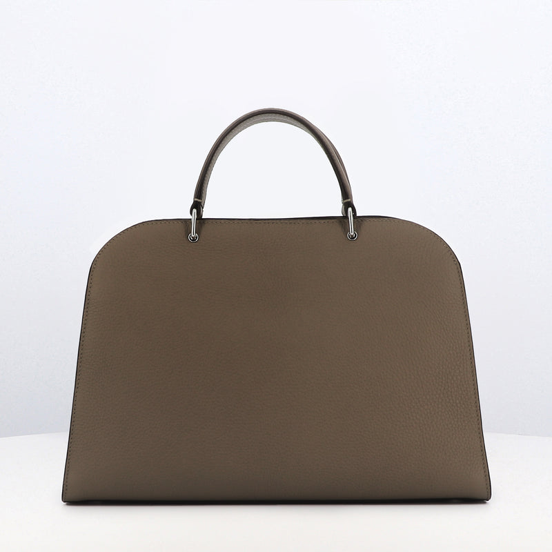 LEATHER HANDBAG OPERA PM TAUPE