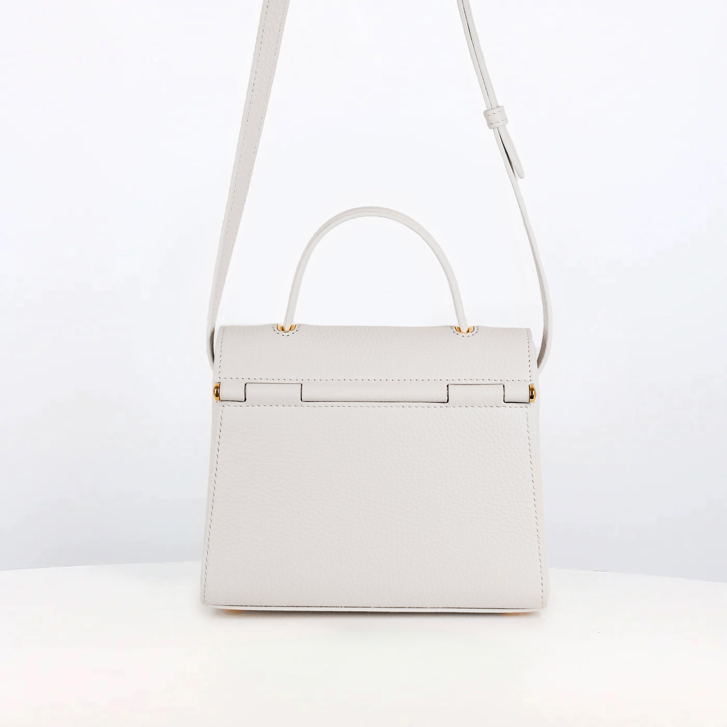 SAC À MAIN EN CUIR PALAIS ROYAL MINI CRAIE