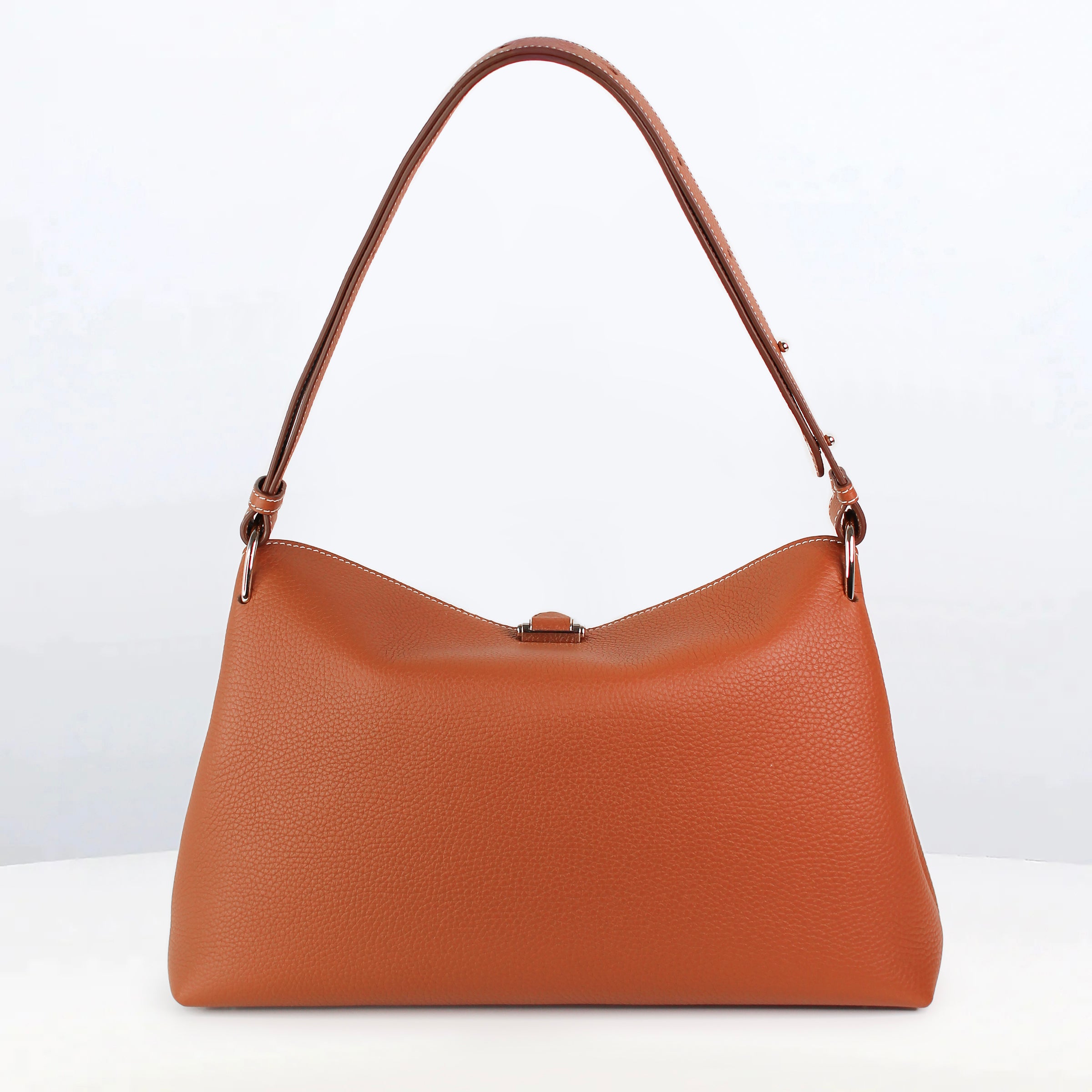 パシー スモール ハイブリットホーボー レザーバッグ ゴールド