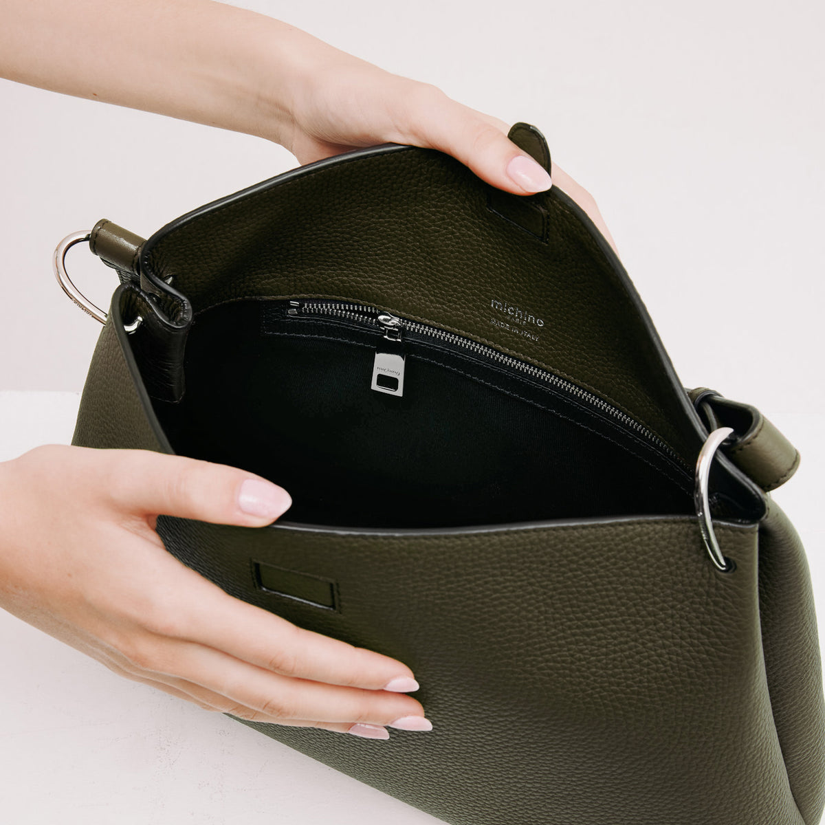 SAC À MAIN EN CUIR PASSY PM KAKI