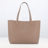 RIVOLI REVERSIBLE LEATHER TOTE BAG EAST/WEST TOURTERELLE/CRAIE