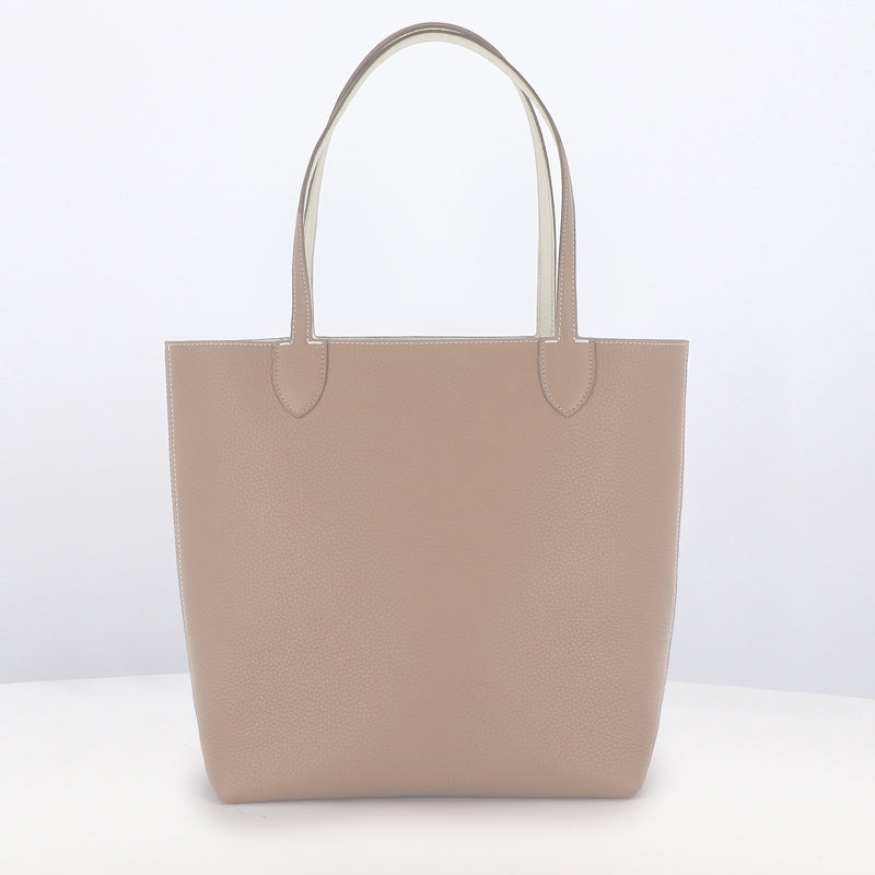 SAC CABAS EN CUIR R VERSIBLE RIVOLI NORD SUD TOURTERELLE CRAIE