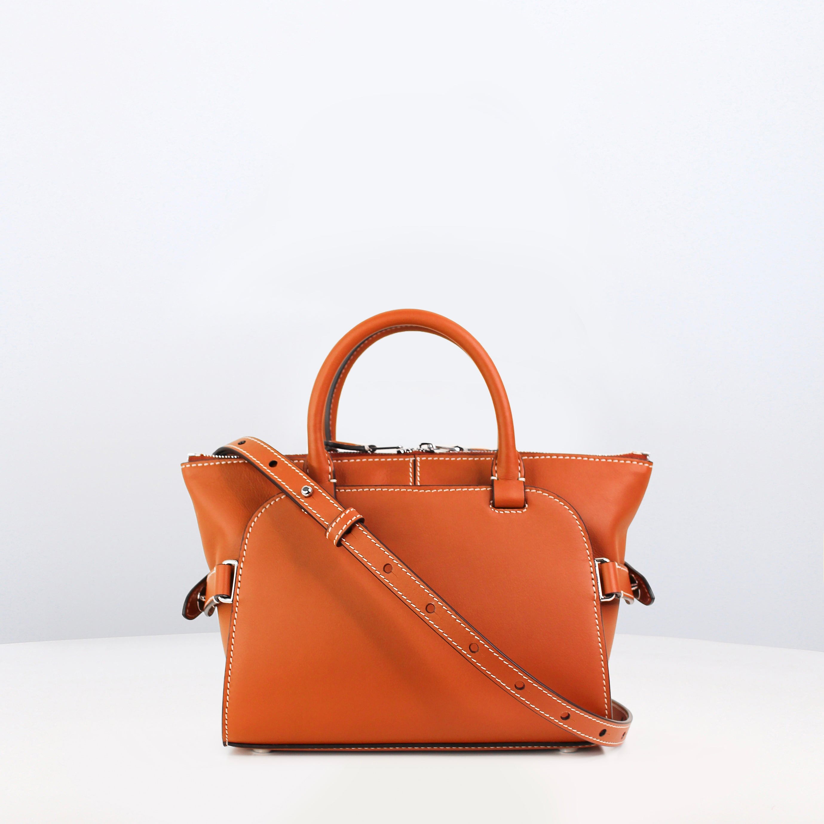 LEATHER HANDBAG SEPTIEME MINI GOLD