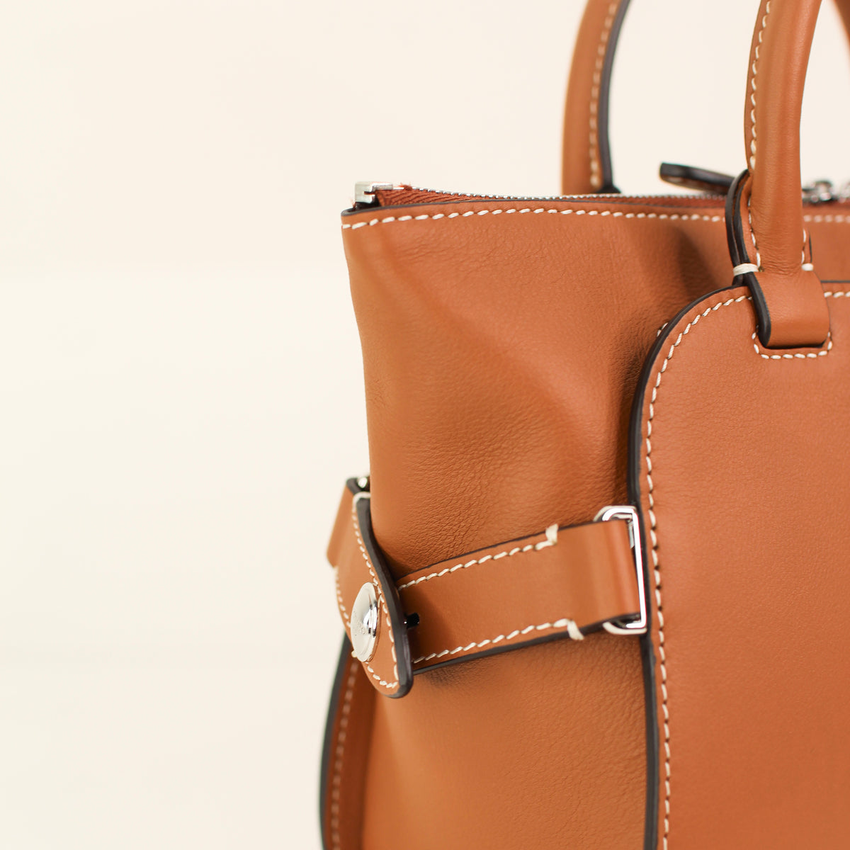 LEATHER HANDBAG SEPTIEME MINI GOLD
