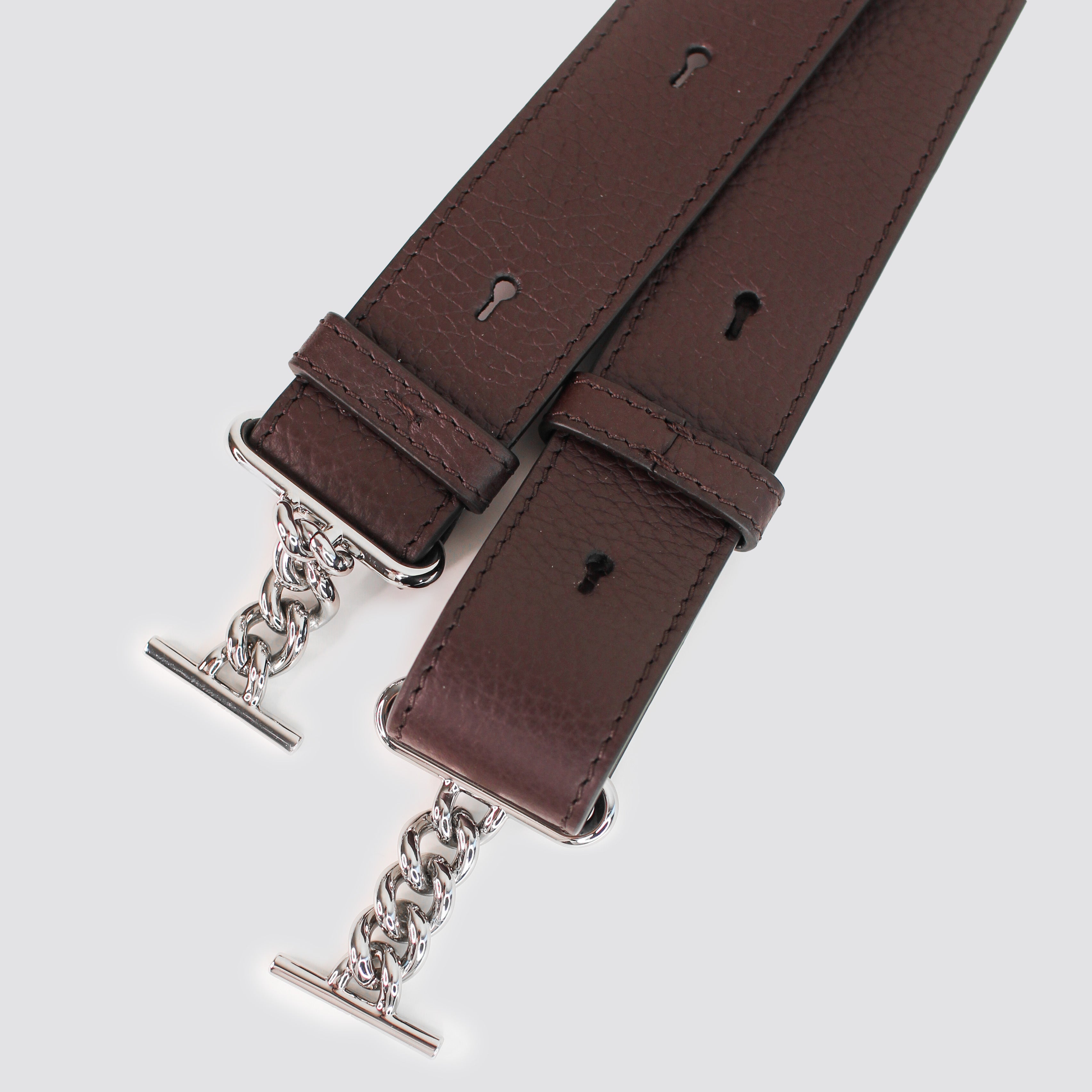 "Archive Event" BANDOULIÈRE EN CUIR PRUNE