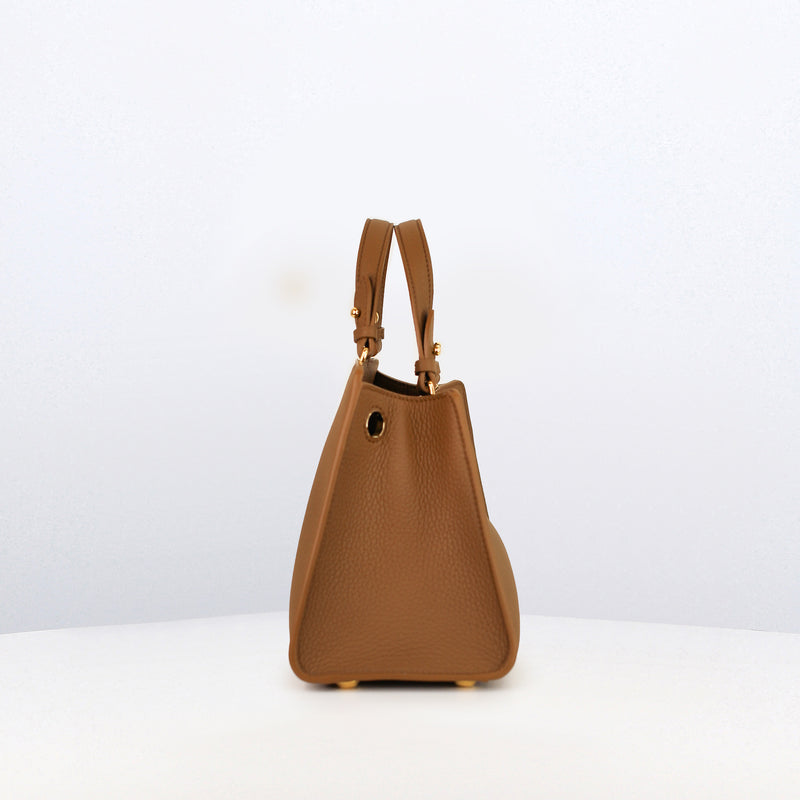 LEATHER HANDBAG TROCADERO CHESTNUT