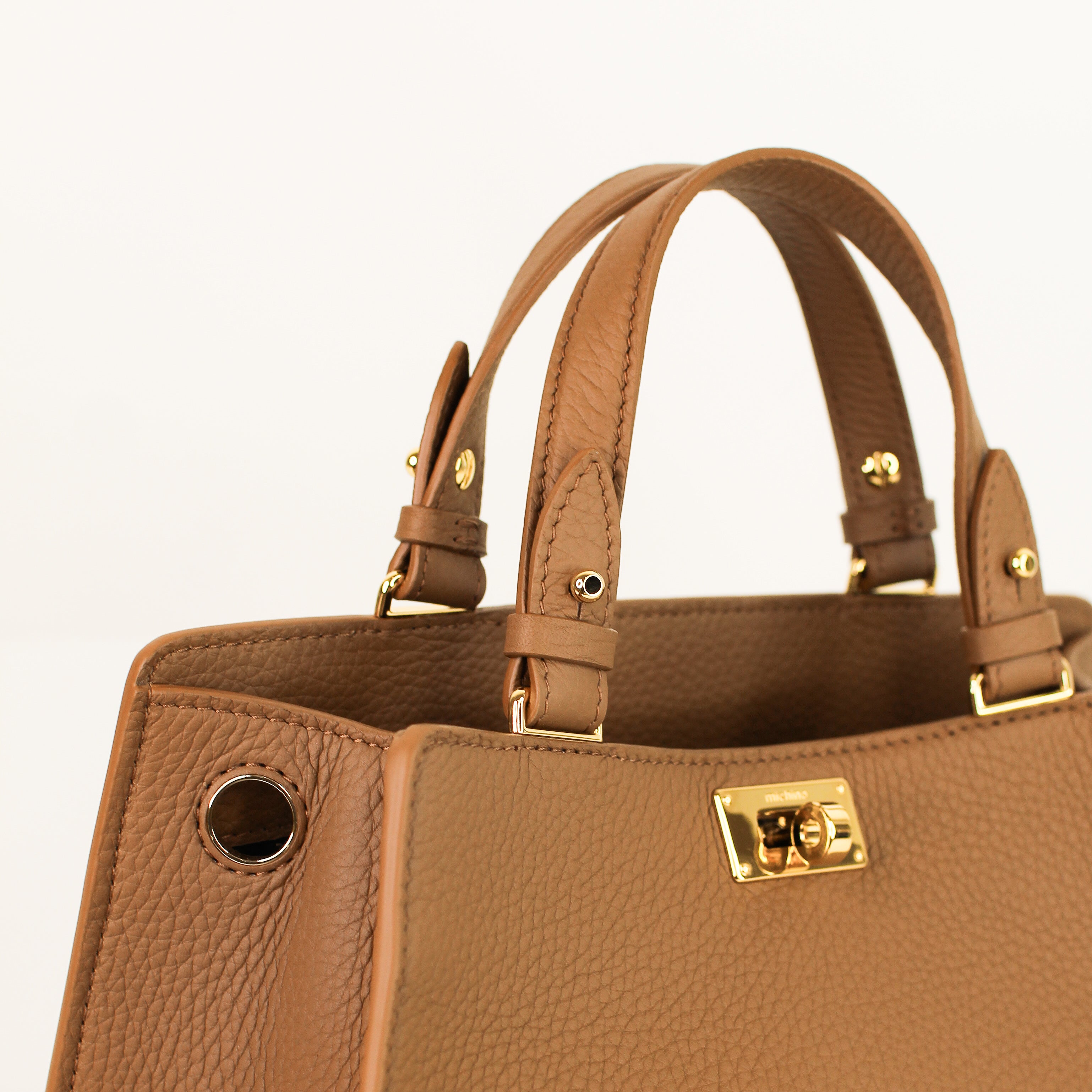 LEATHER HANDBAG TROCADERO CHESTNUT