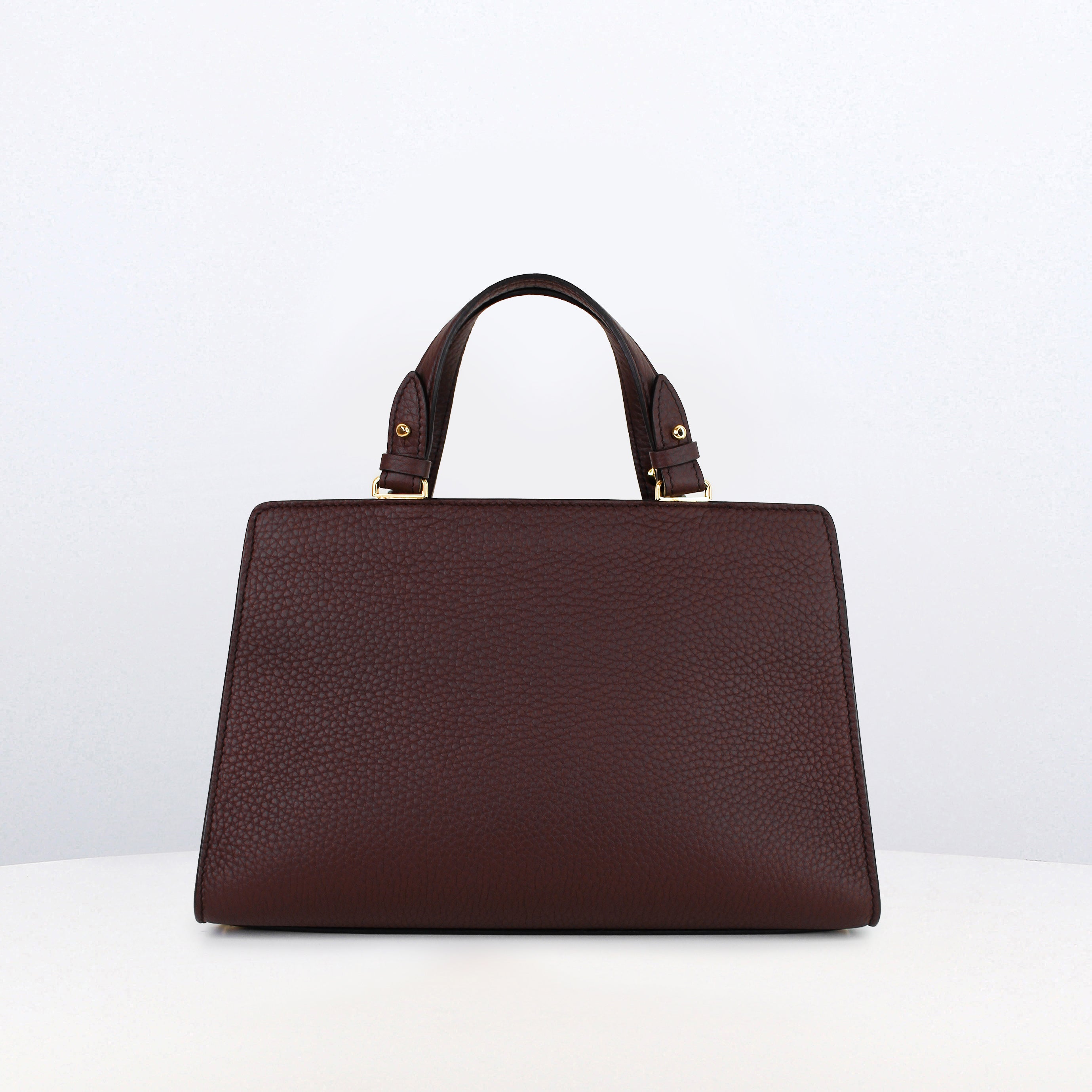 LEATHER HANDBAG TROCADERO PRUNE