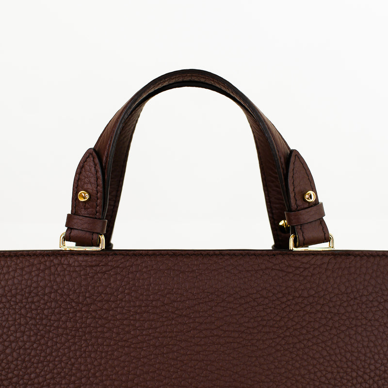 LEATHER HANDBAG TROCADERO PRUNE