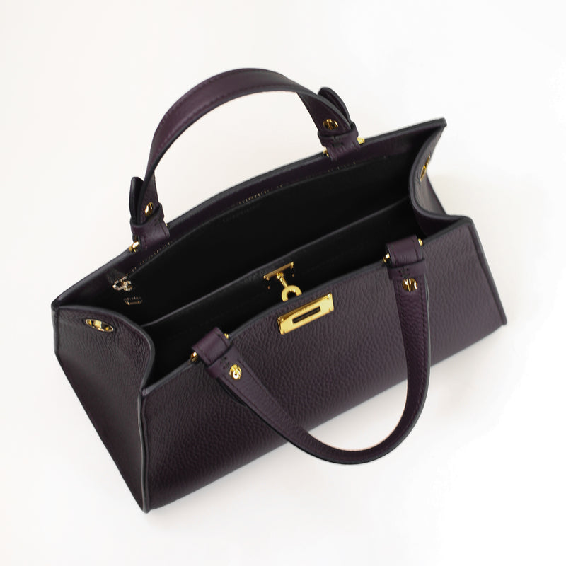 SAC A MAIN EN CUIR TROCADERO RAISIN