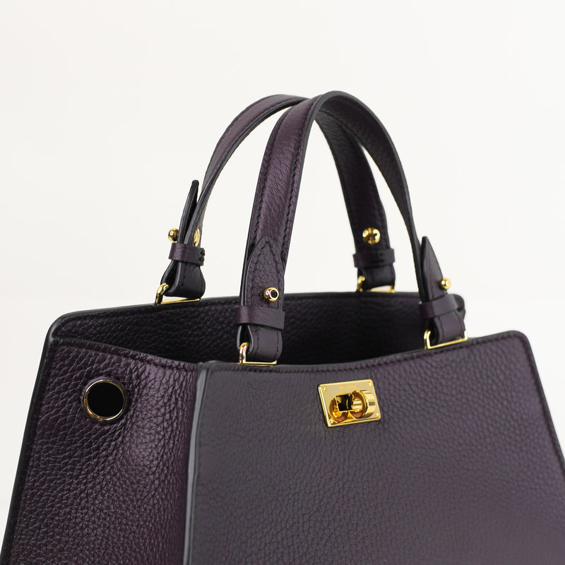 SAC A MAIN EN CUIR TROCADERO RAISIN