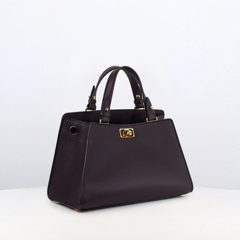 SAC A MAIN EN CUIR TROCADERO RAISIN