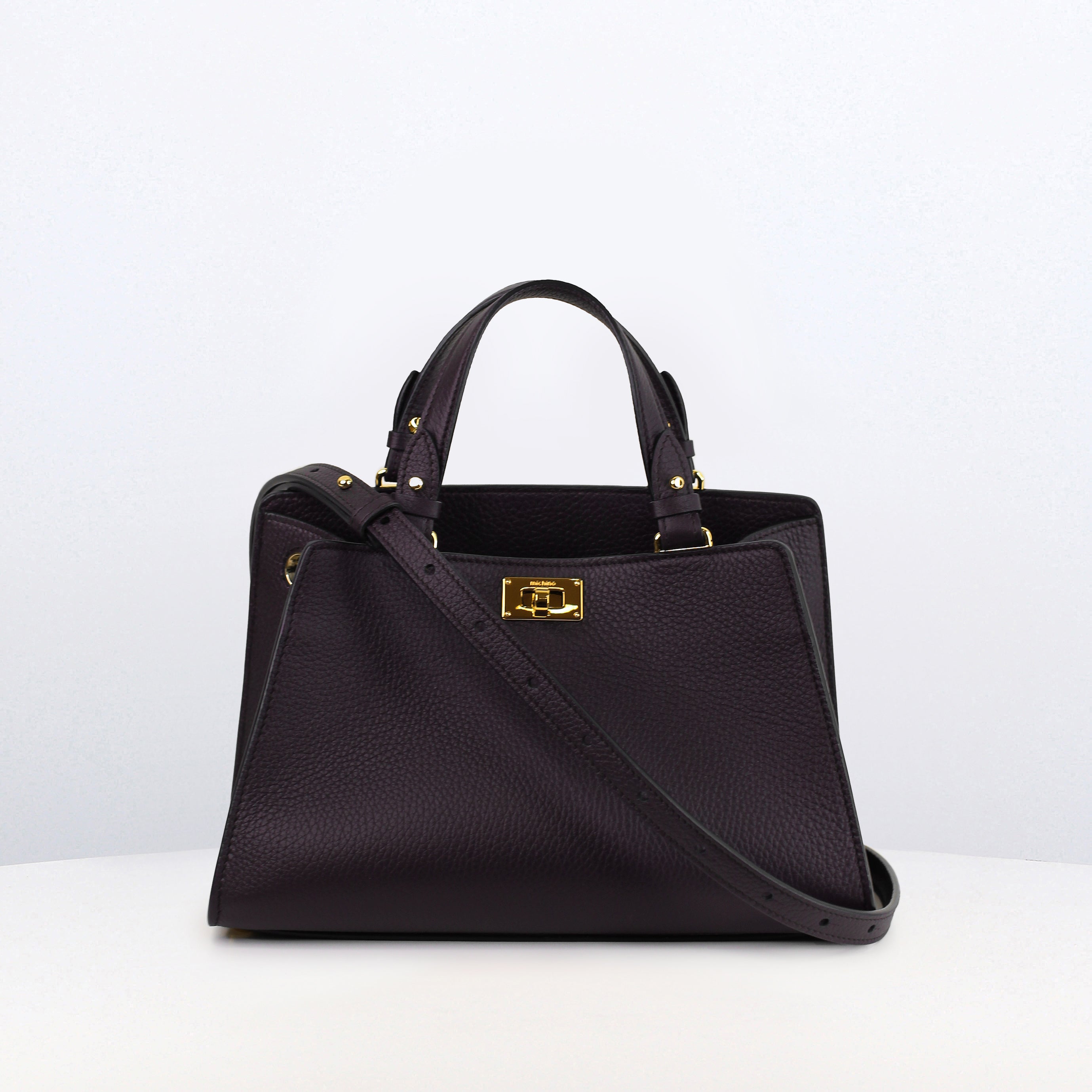 バッグ michi LEATHER HANDBAG TROCADERO RAISIN