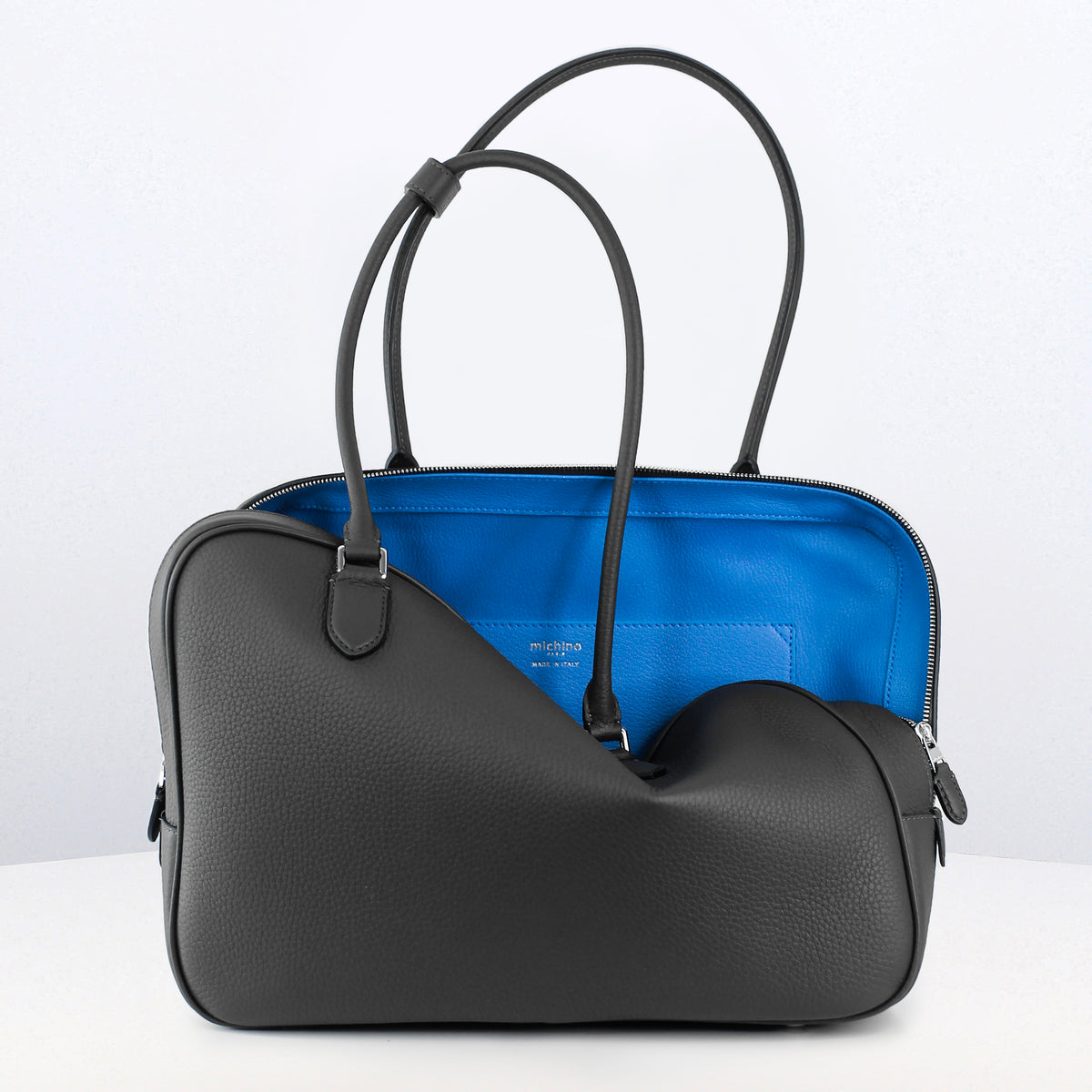 BOSTON TUILERIES MM LEDERHANDTASCHE ANTHRAZITGRAU