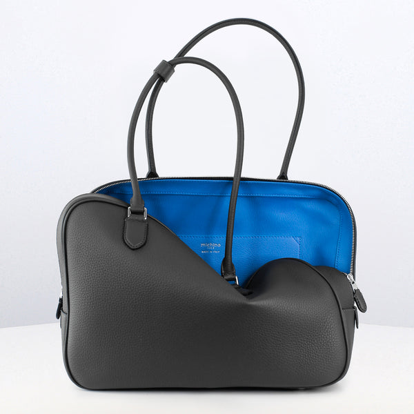 BOSTON TUILERIES MM LEDERHANDTASCHE ANTHRAZITGRAU
