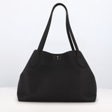 LEATHER TOTE BAG VENDOME BLACK