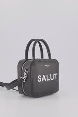 LEATHER HANDBAG PIGALLE MINI BLACK SALUT