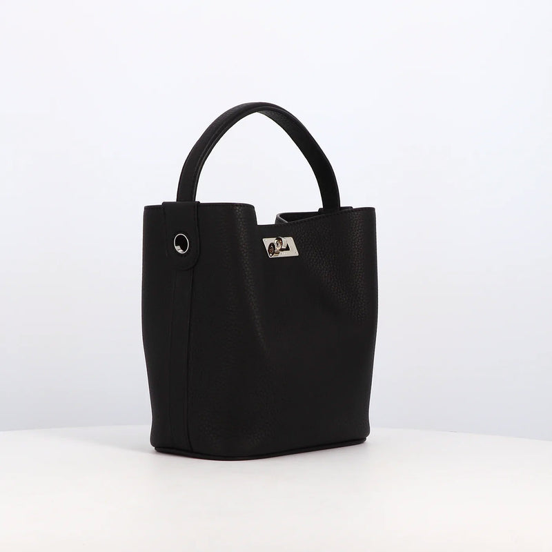 SAC SEAU EN CUIR ODÉON MINI NOIR