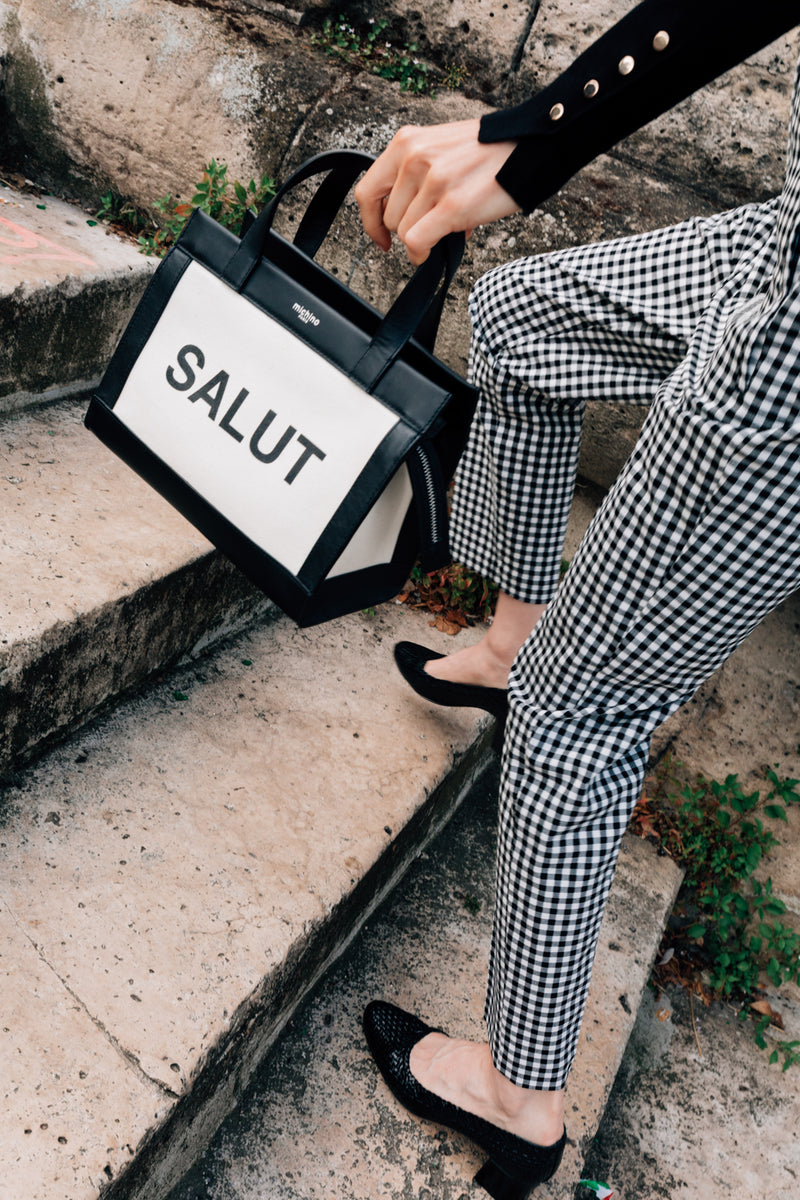 HANDBAG WEEKEND SMALL SALUT BLACK