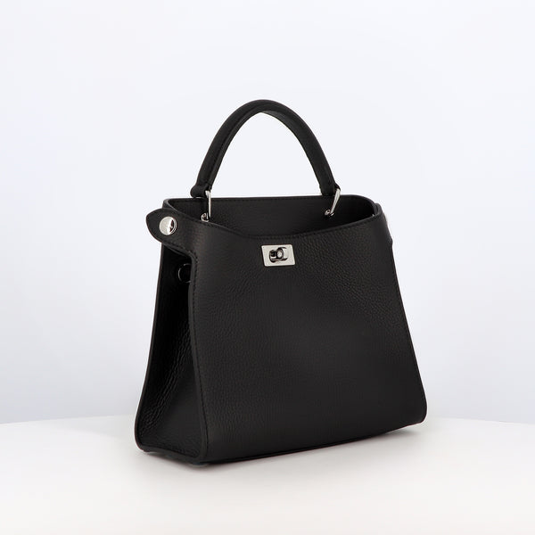 LEATHER HANDBAG LUTECE MINI BLACK