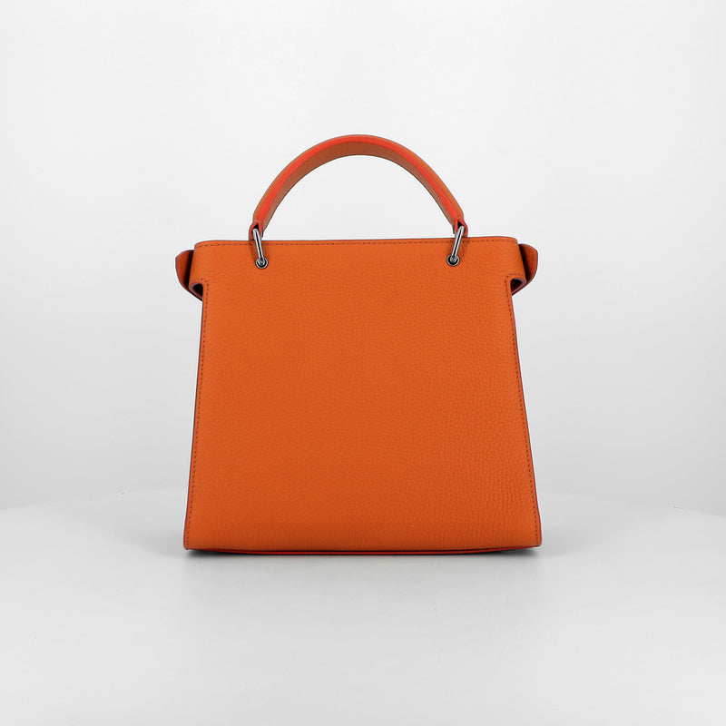 LEATHER HANDBAG LUTECE MINI ORANGE