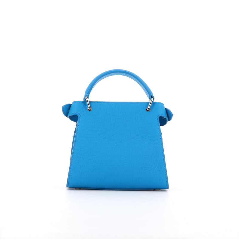 LEATHER HANDBAG LUTECE NANO TRANSAT BLUE